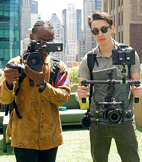 people with film equipment