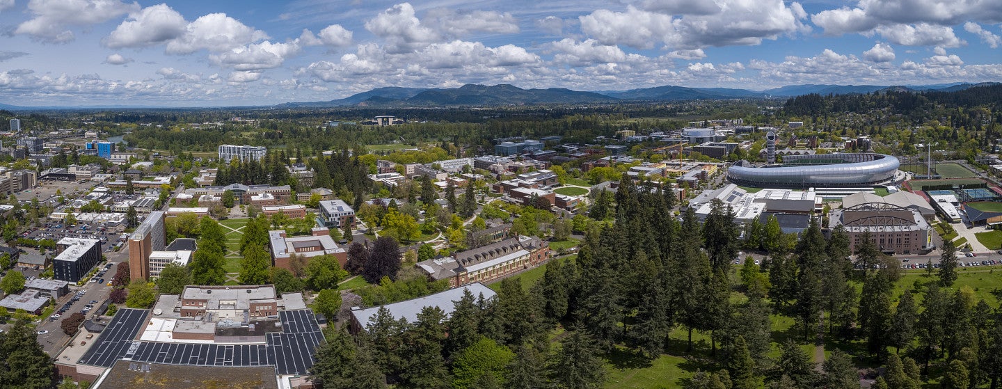 panorama of UO campus