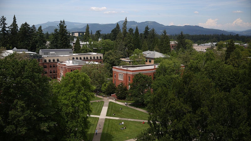 Aerial UO campus
