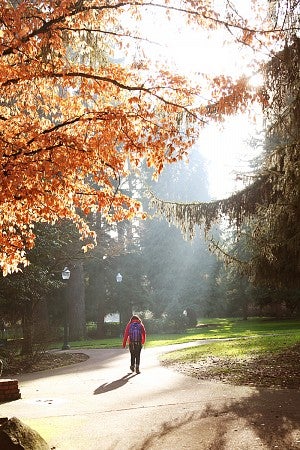 UO campus outdoors during fall