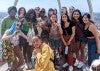 Group photo of PathwayOregon students in the London Eye.
